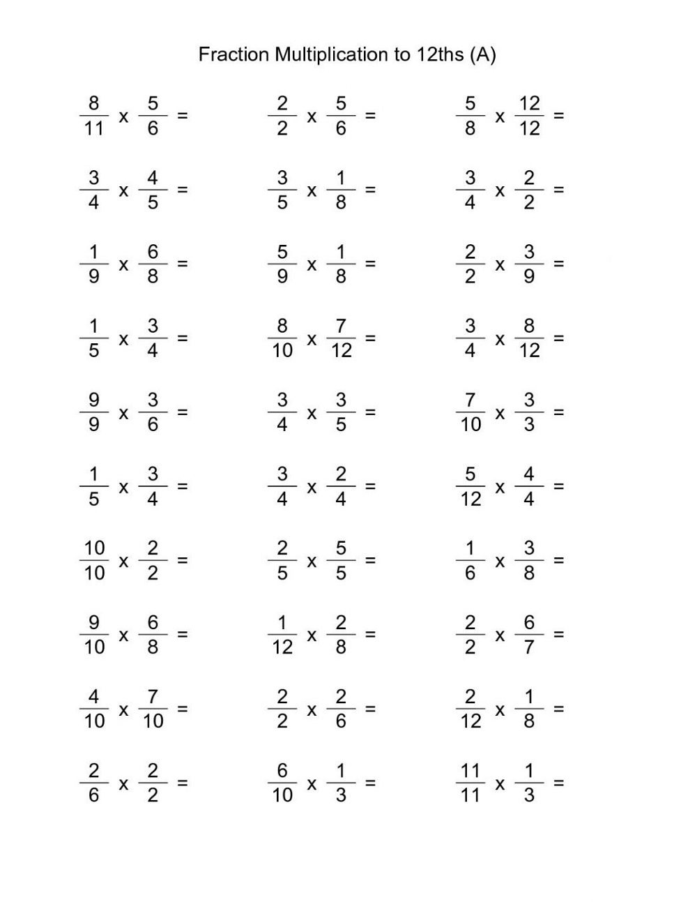 fractions 6th grade worksheet fractions 6th grade worksheet