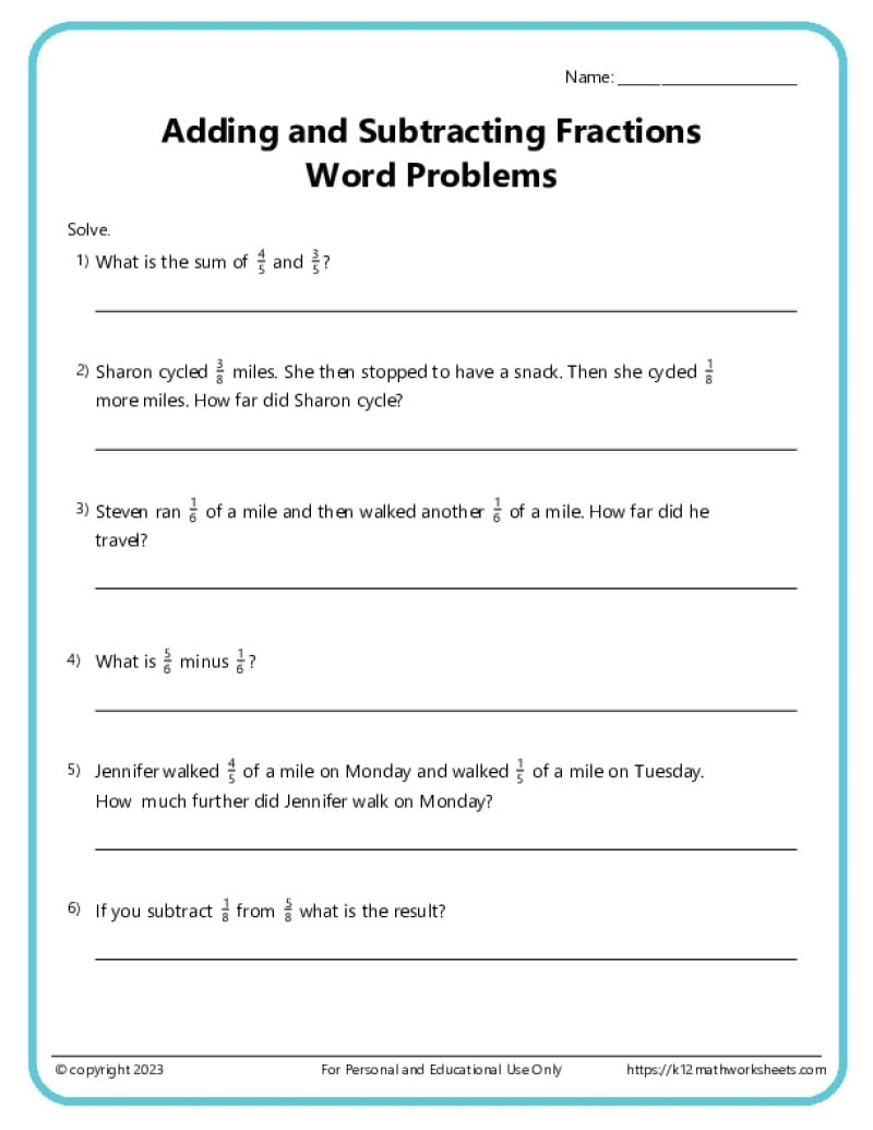 fractions worksheets grade 5 word problems fractions worksheets grade 5 word problems