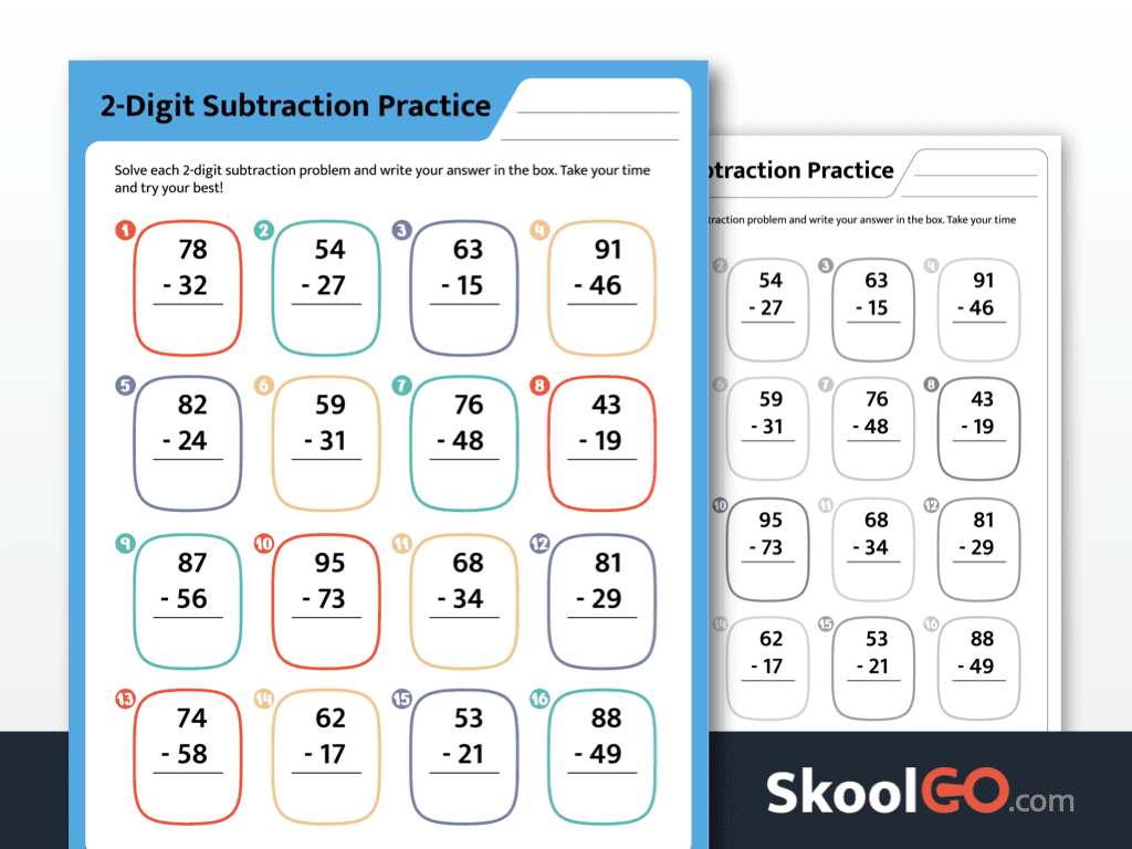 Free 1 Digit Subtraction Worksheet For Grades K 1