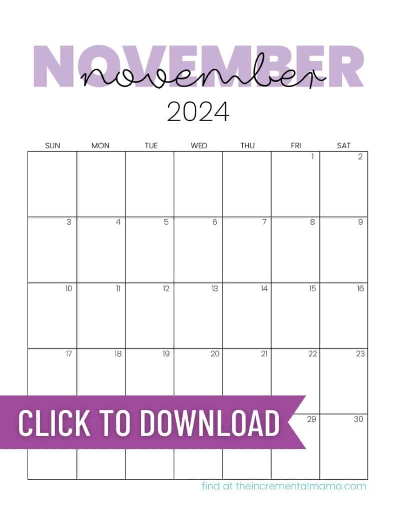 Free 2024 Monthly Calendar Printable Templates The Incremental Mama