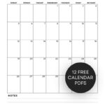Free 2025 Monthly Calendar PDF Printable With Lined Section The Incremental Mama