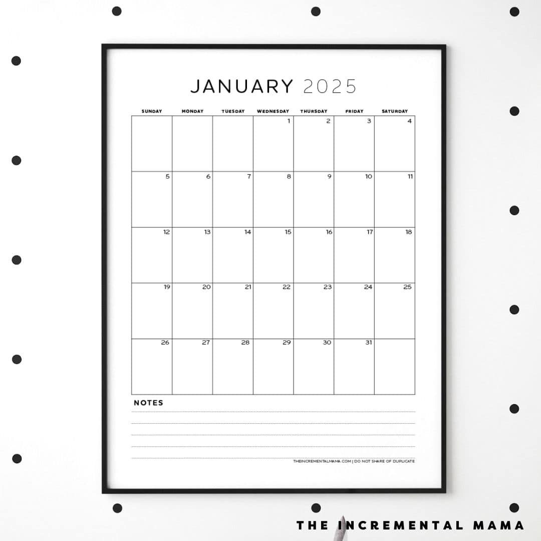 free printable calendar 2025 with lines