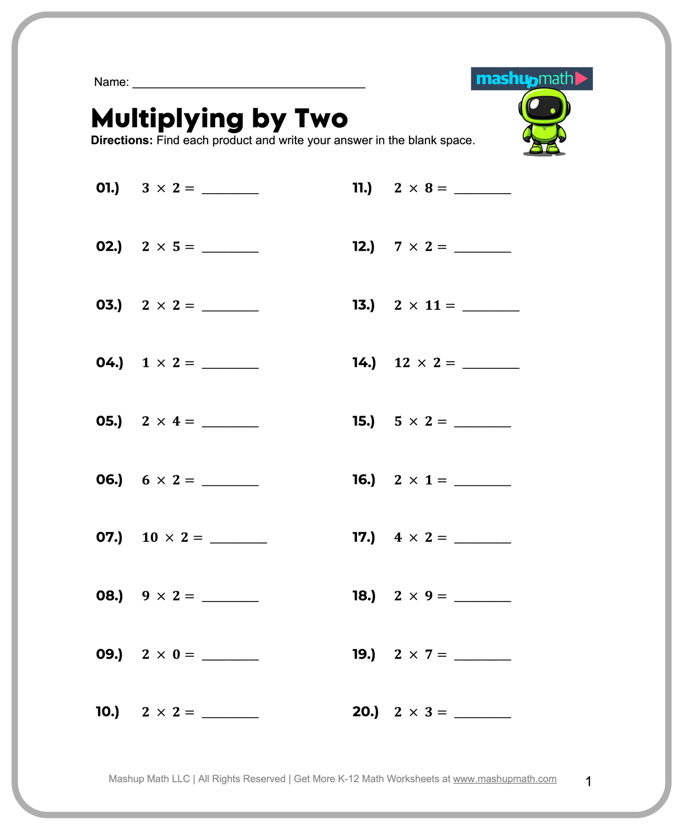 2nd grade math worksheet