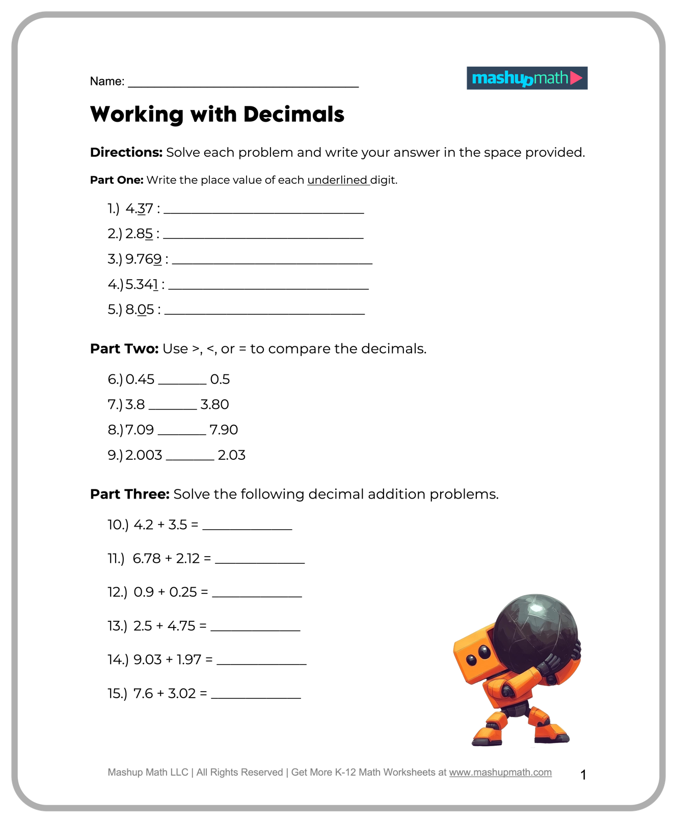 Free 5th Grade Math Worksheets Printable W Answers Mashup Math Free 5th Grade Math Worksheets Printable W Answers Mashup Math
