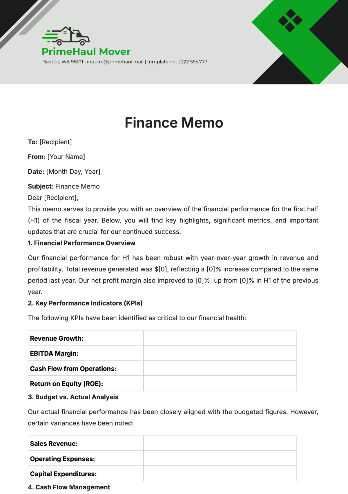 Free Accounting Memo Templates To Edit Online And Print