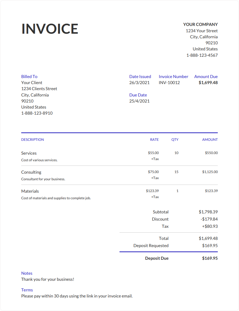 Free Accounting Services Invoice Templates And Comprehensive Guide