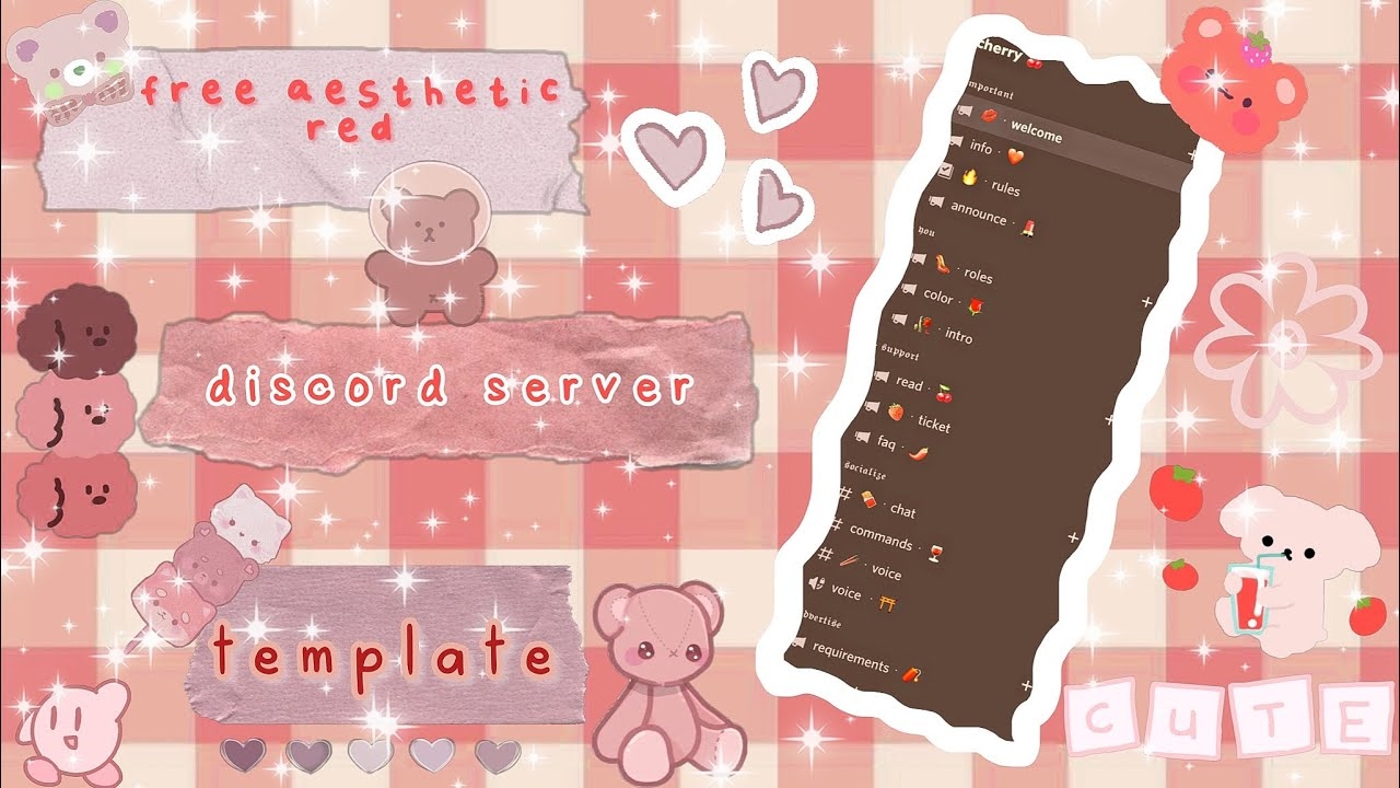  Free Aesthetic Red Discord Server Template Discord Tutorial YouTube