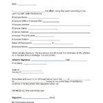 Free Affidavit Of Employment PDF Word