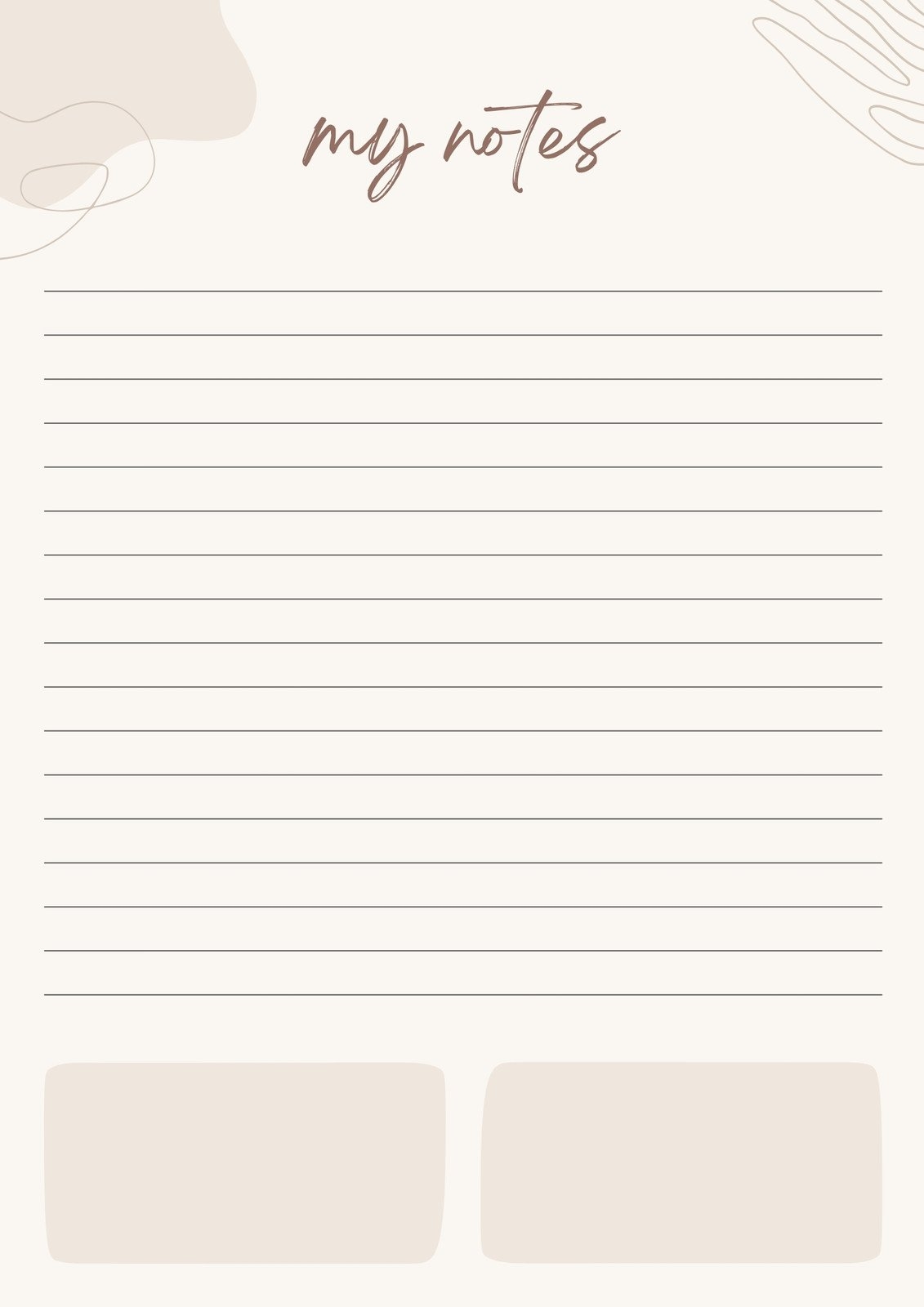 aesthetic writing template