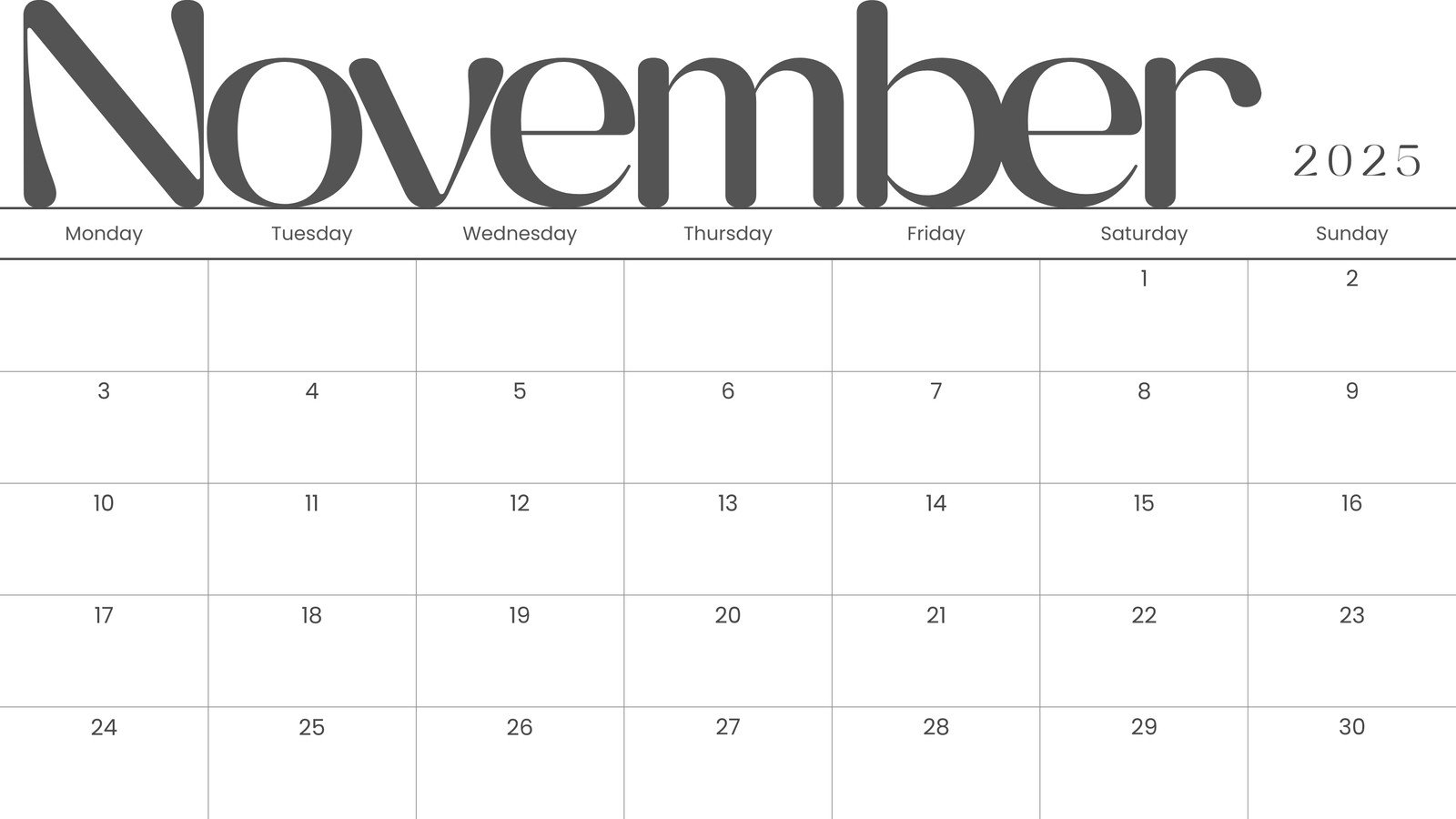 blank november and december 2025 calendar printable free