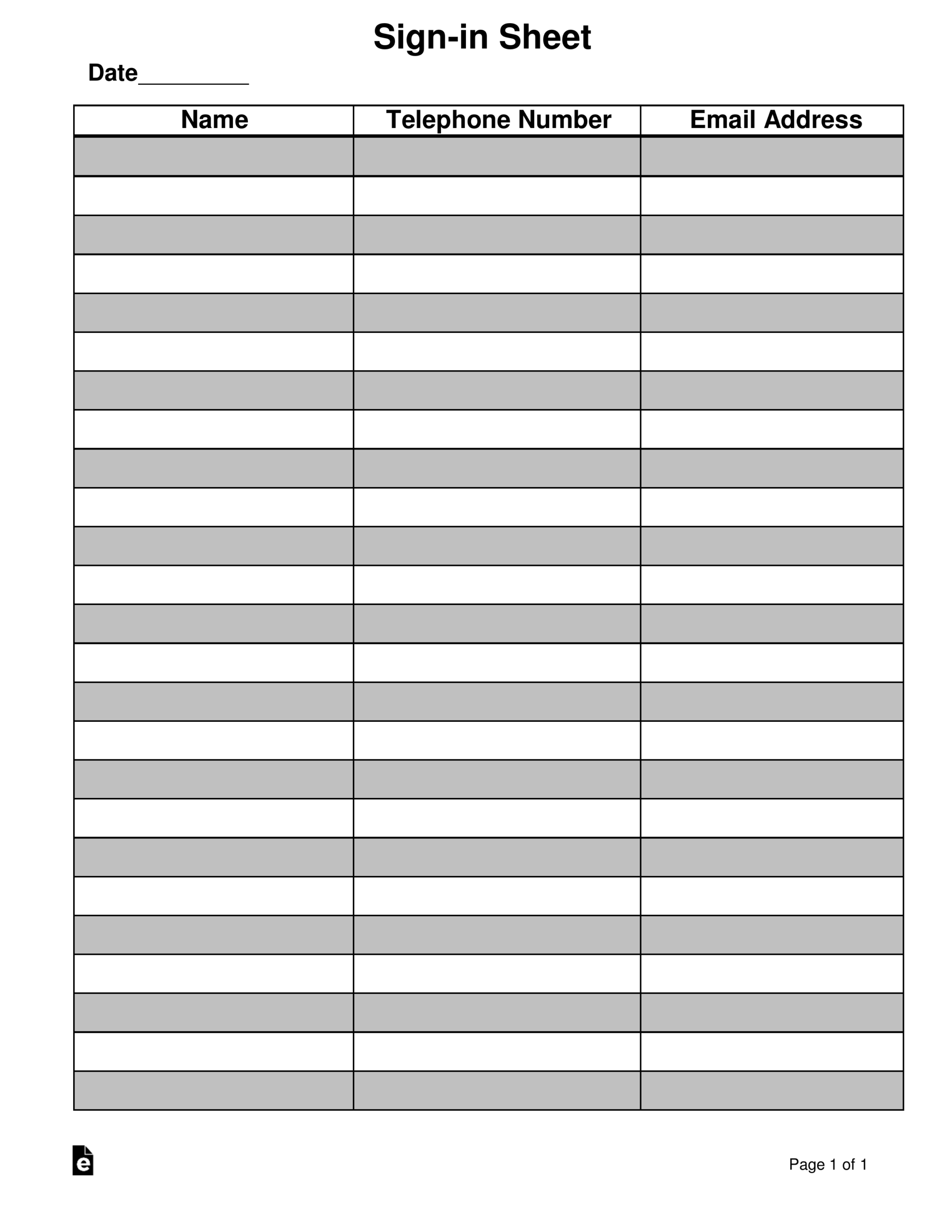 printable sign in sheet