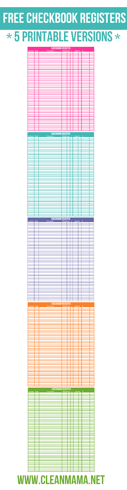 checkbook register printable free checkbook register printable free