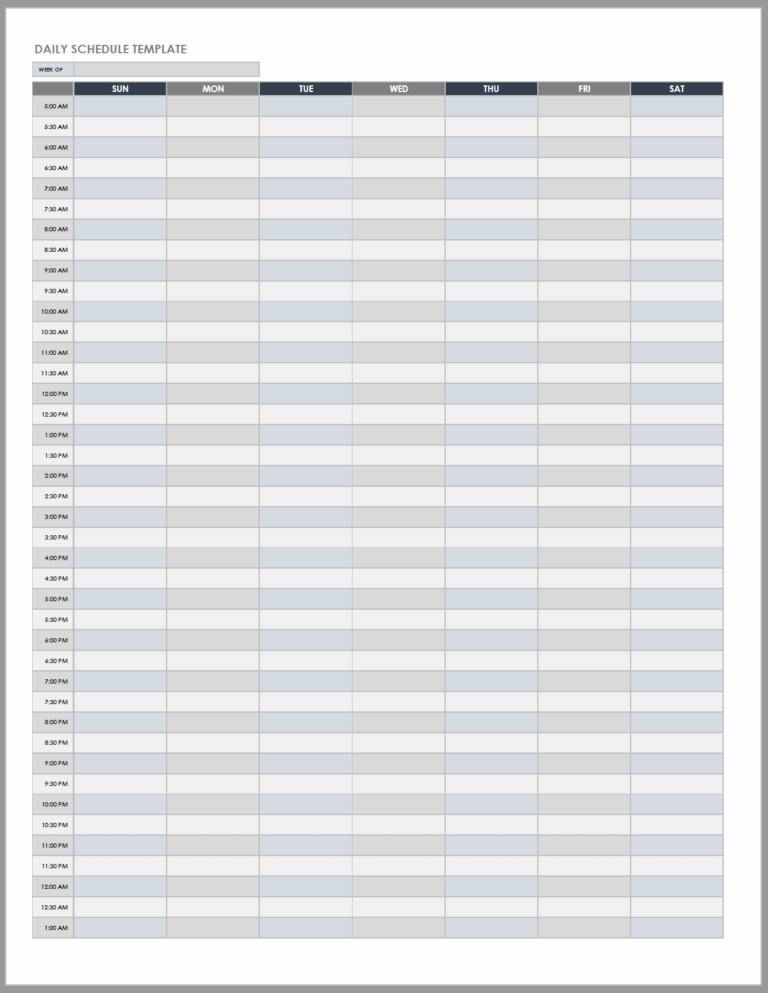 Free Daily Work Schedule Templates Smartsheet
