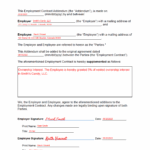 Free Employment Contract Addendum Template PDF Word