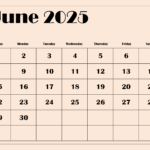 Free June 2025 Calendar Printable PDF Template With Holidays