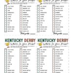 Free Kentucky Derby Printable Games Kim Schob