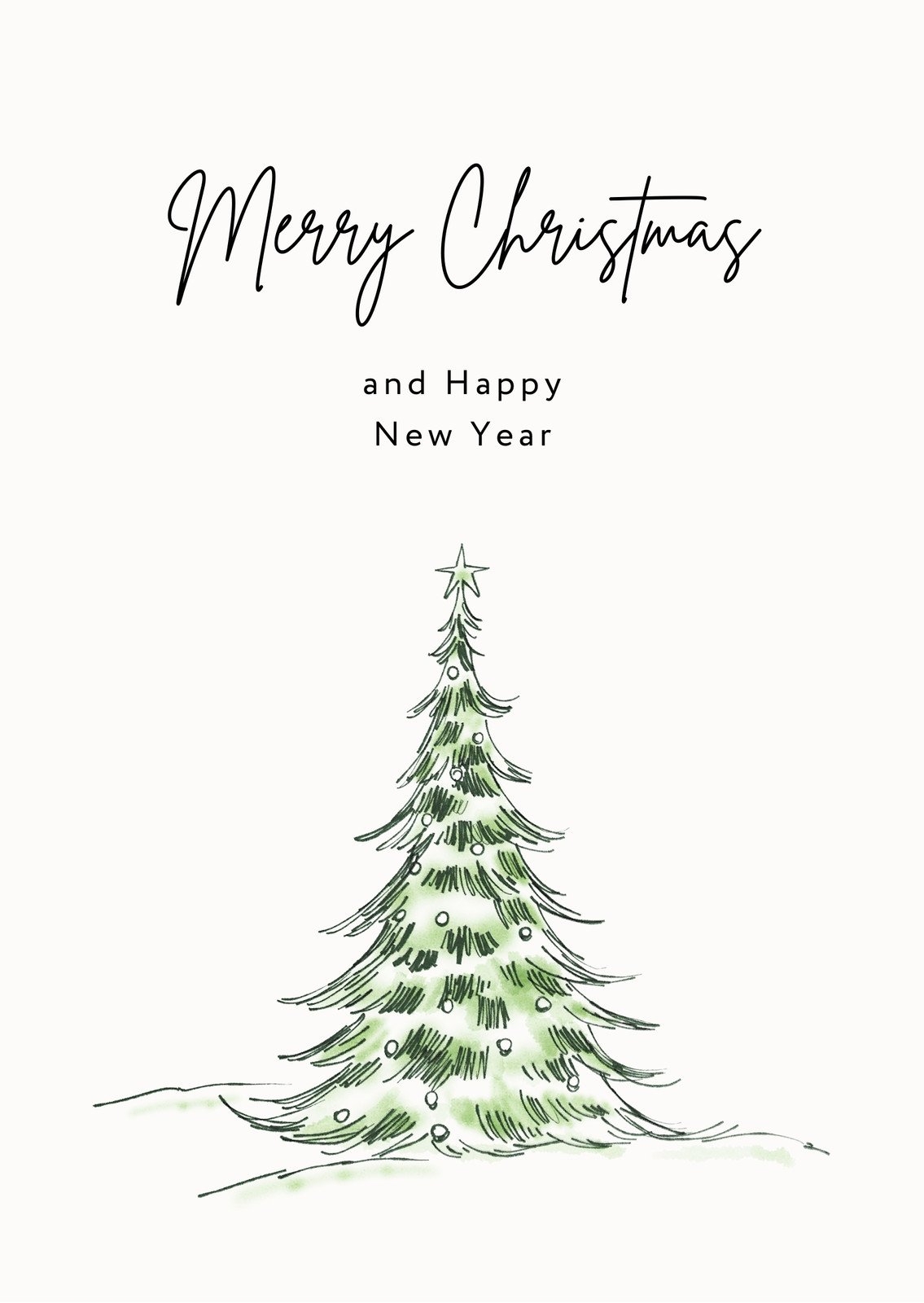 aesthetic christmas card template