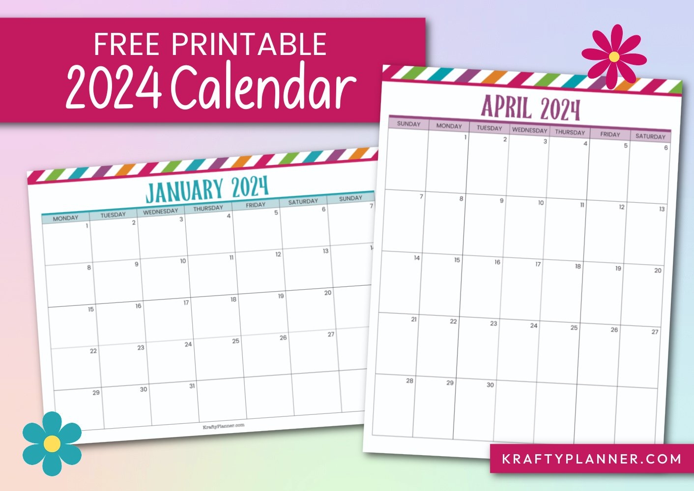 printable calendar 2024 monthly