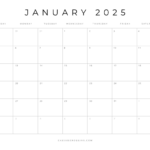 Free Printable 2025 Blank Calendar Templates All 12 Months