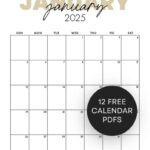Free Printable 2025 Monthly Calendar January December PDFs The Incremental Mama