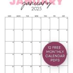Free Printable 2025 Pink Calendar Templates The Incremental Mama