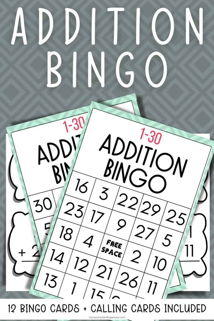 Free Printable Addition Bingo