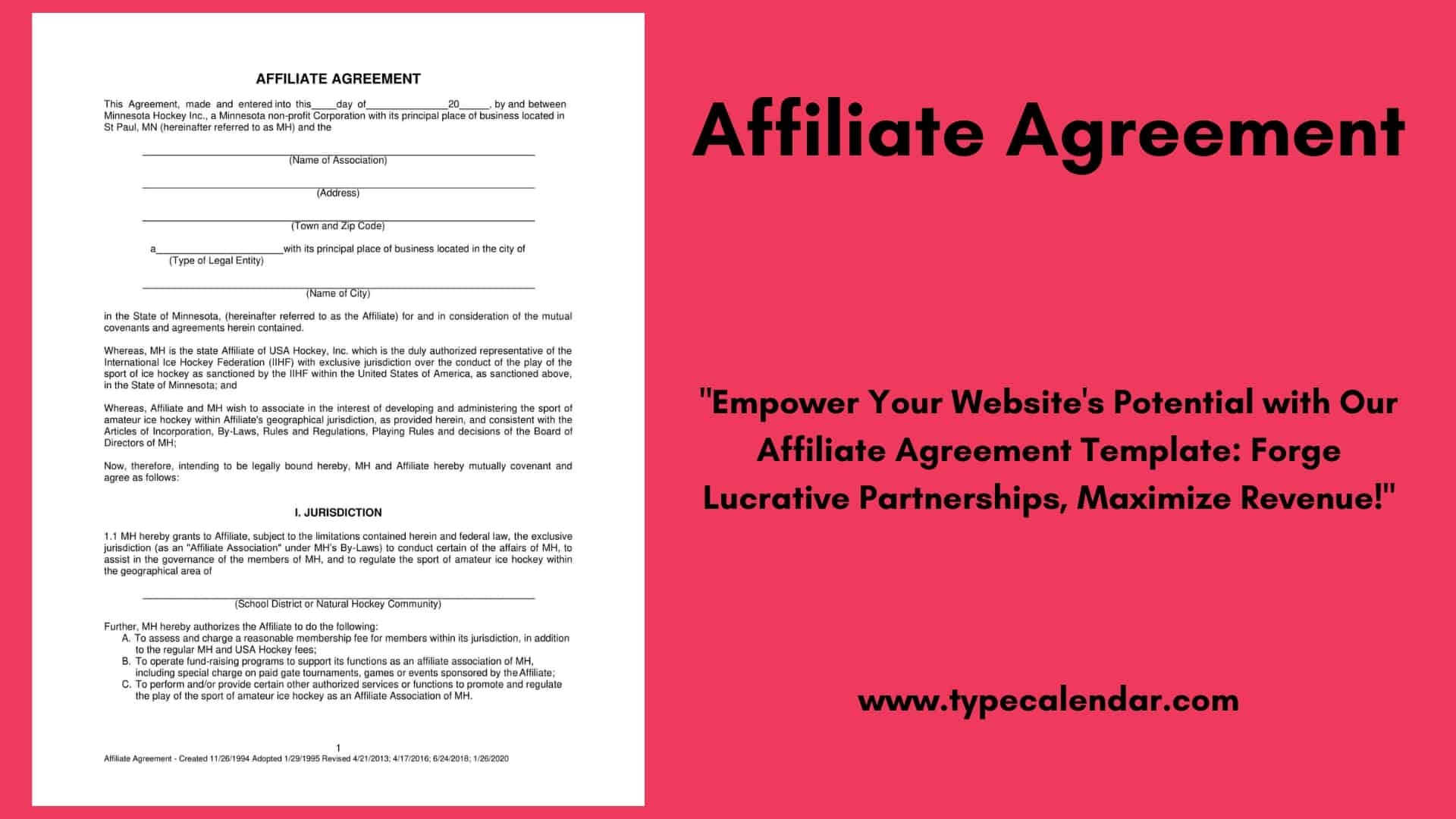 affiliate marketing agreement template