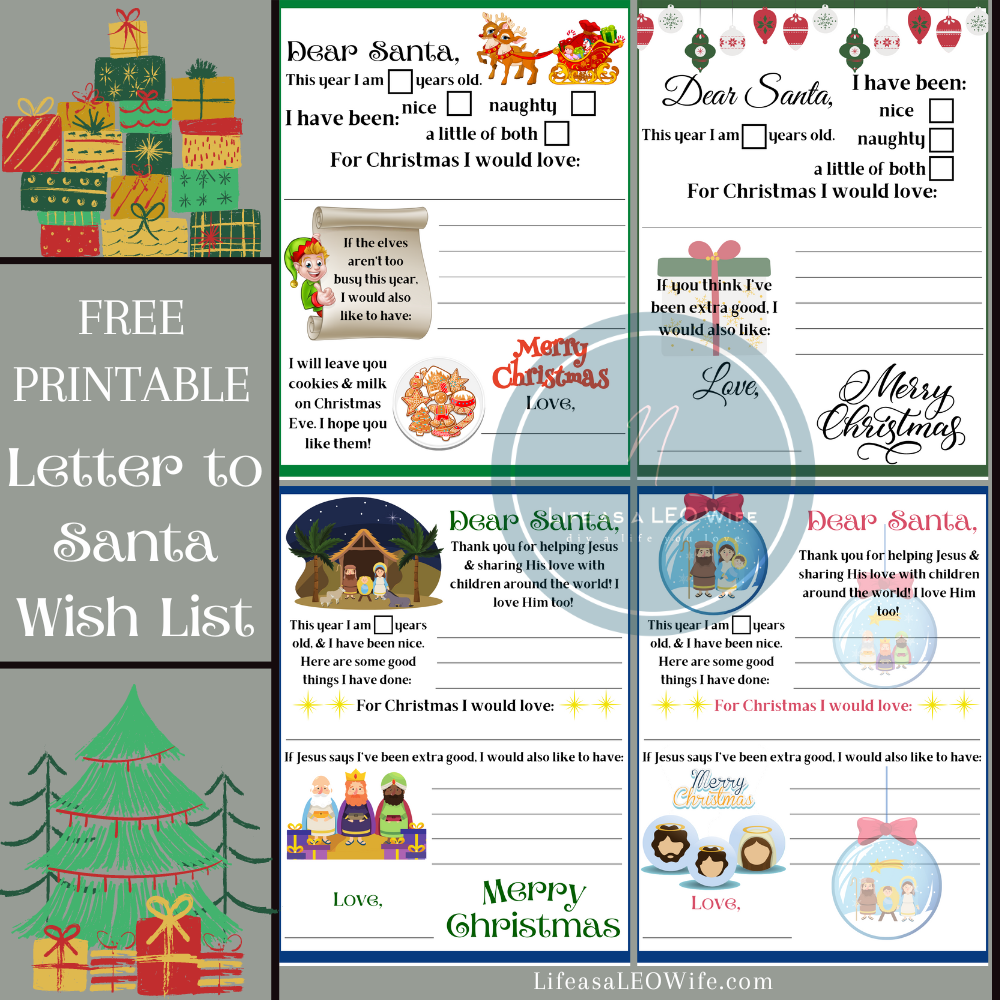 Free Printable Christmas Wish List Life As A LEO Wife