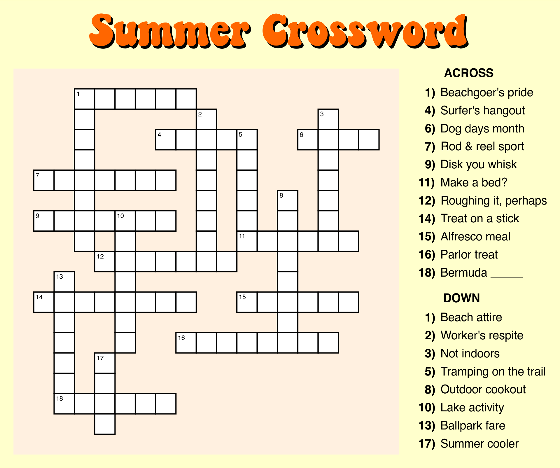 free printable crossword maker uk