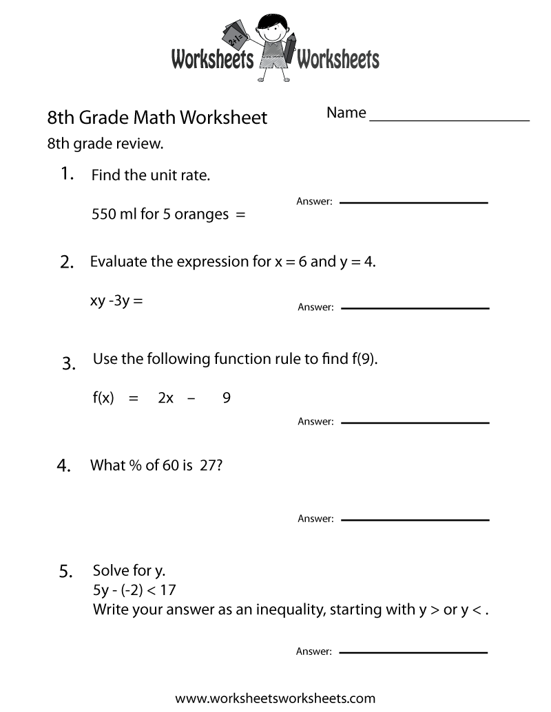 8th grade worksheets 8th grade worksheets