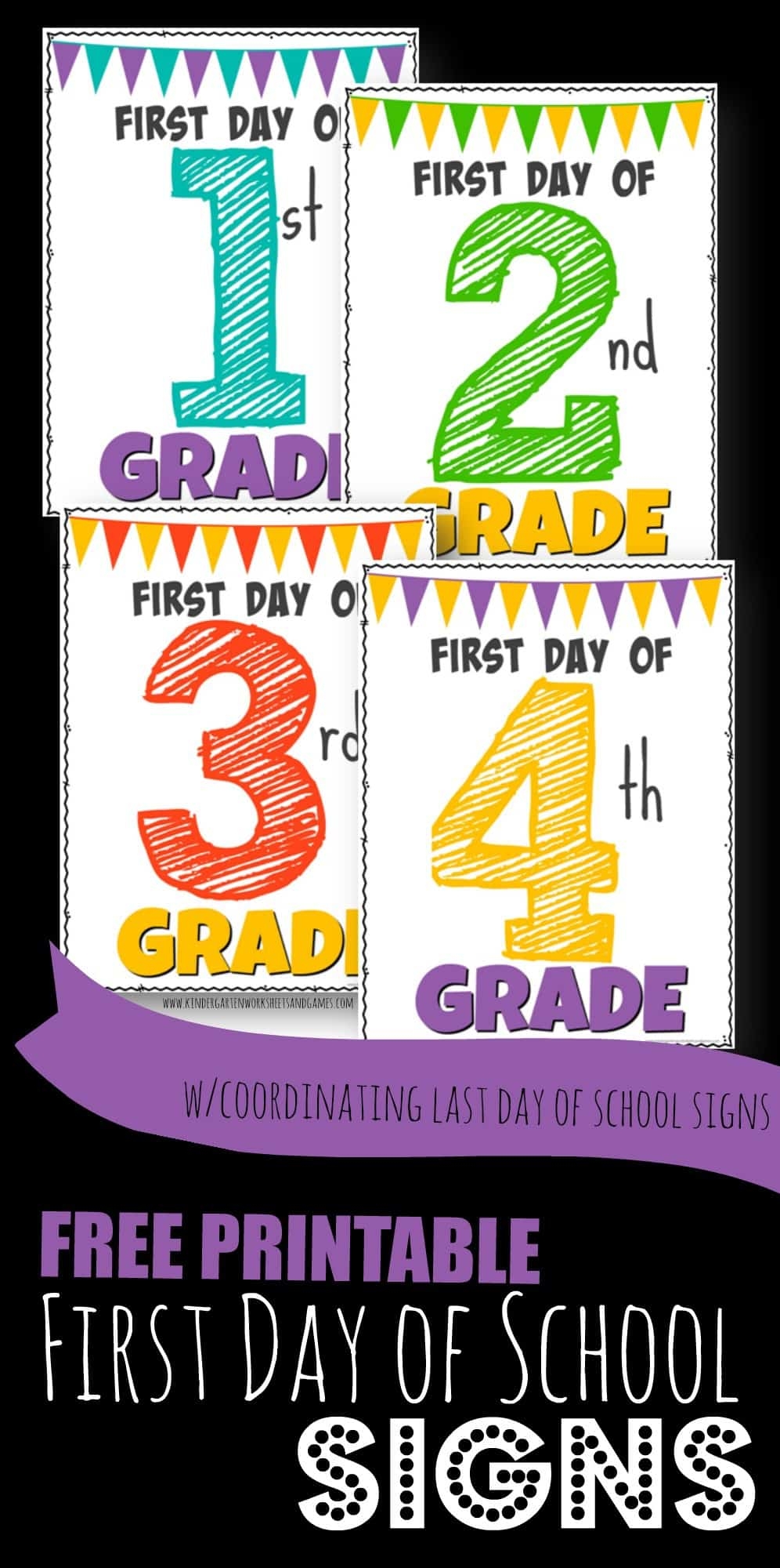 free first day of kindergarten printables
