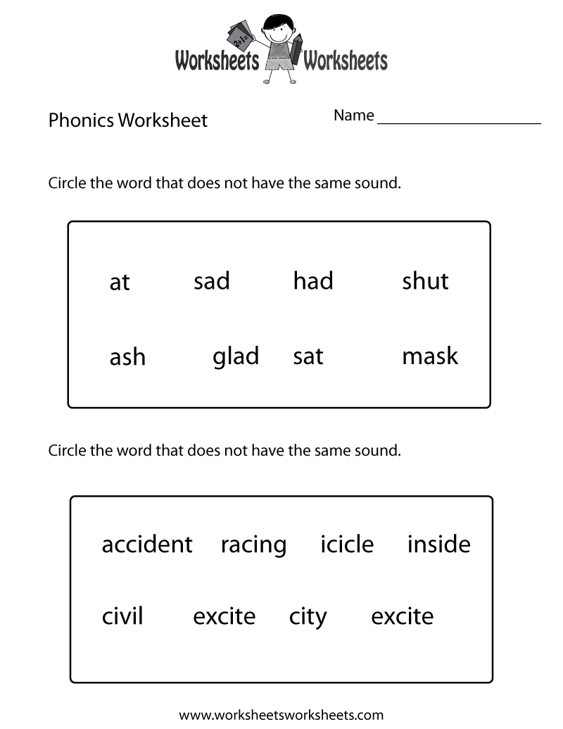 phonics worksheets grade 1