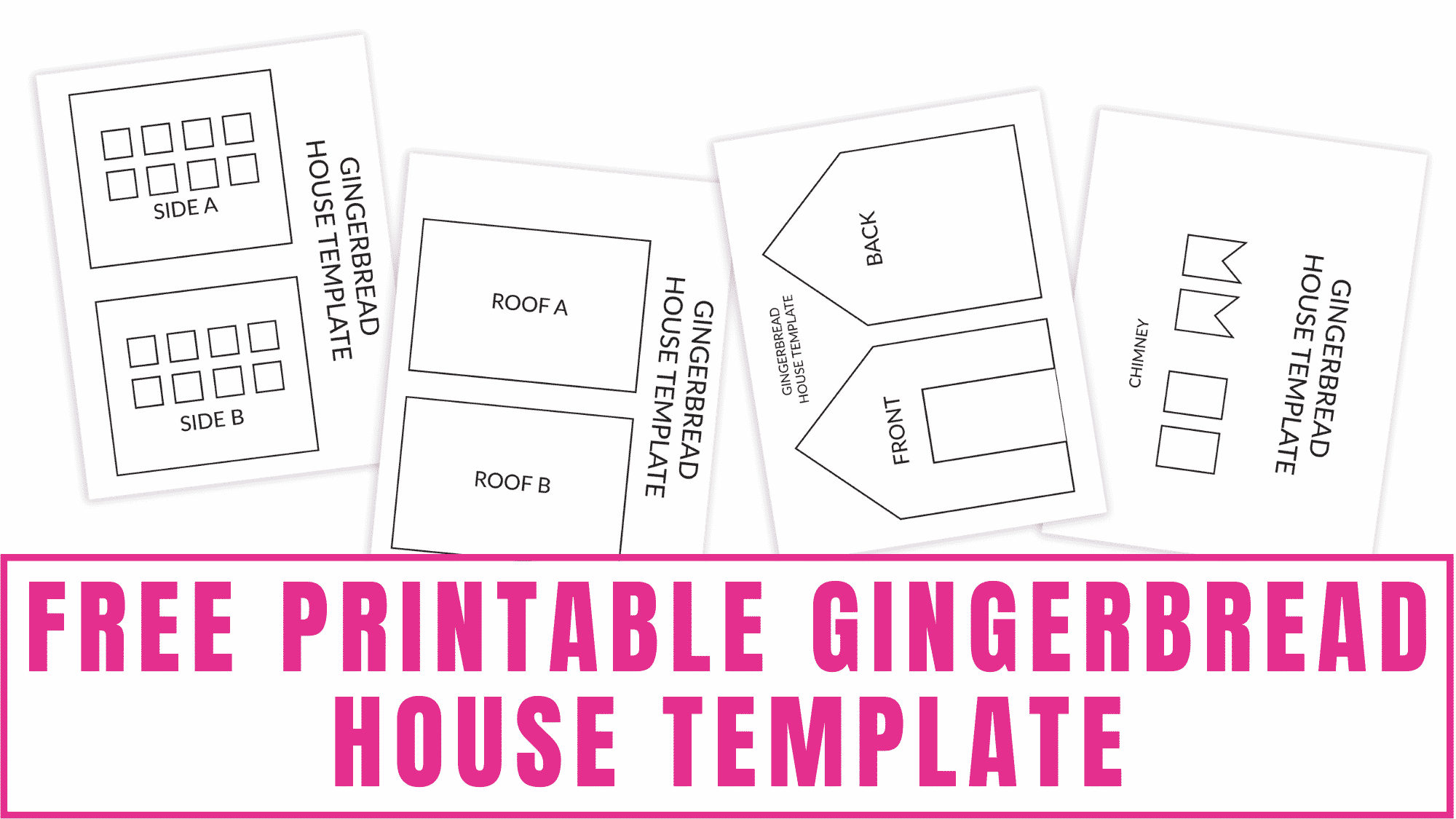 free printable gingerbread house template