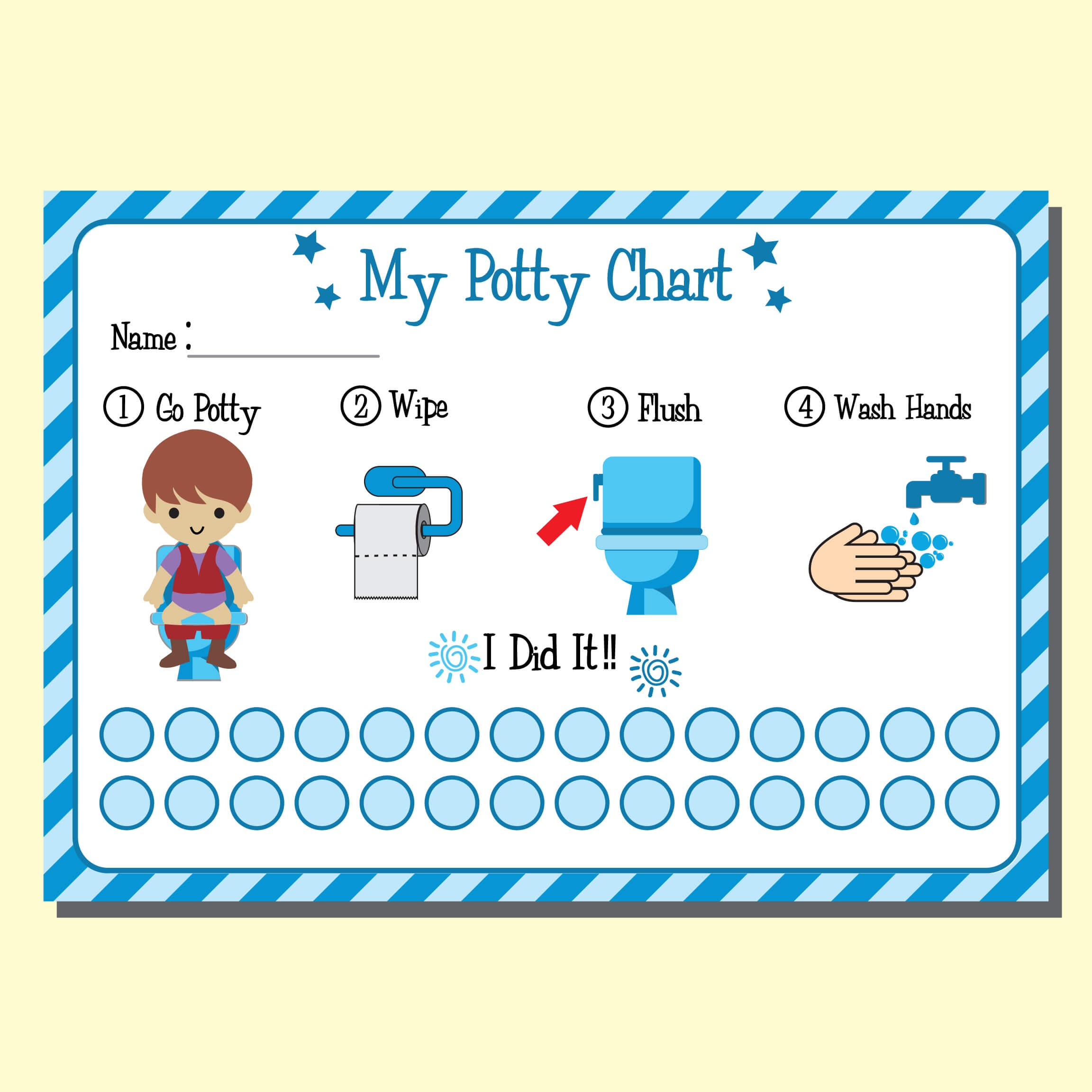 potty training chart free printable