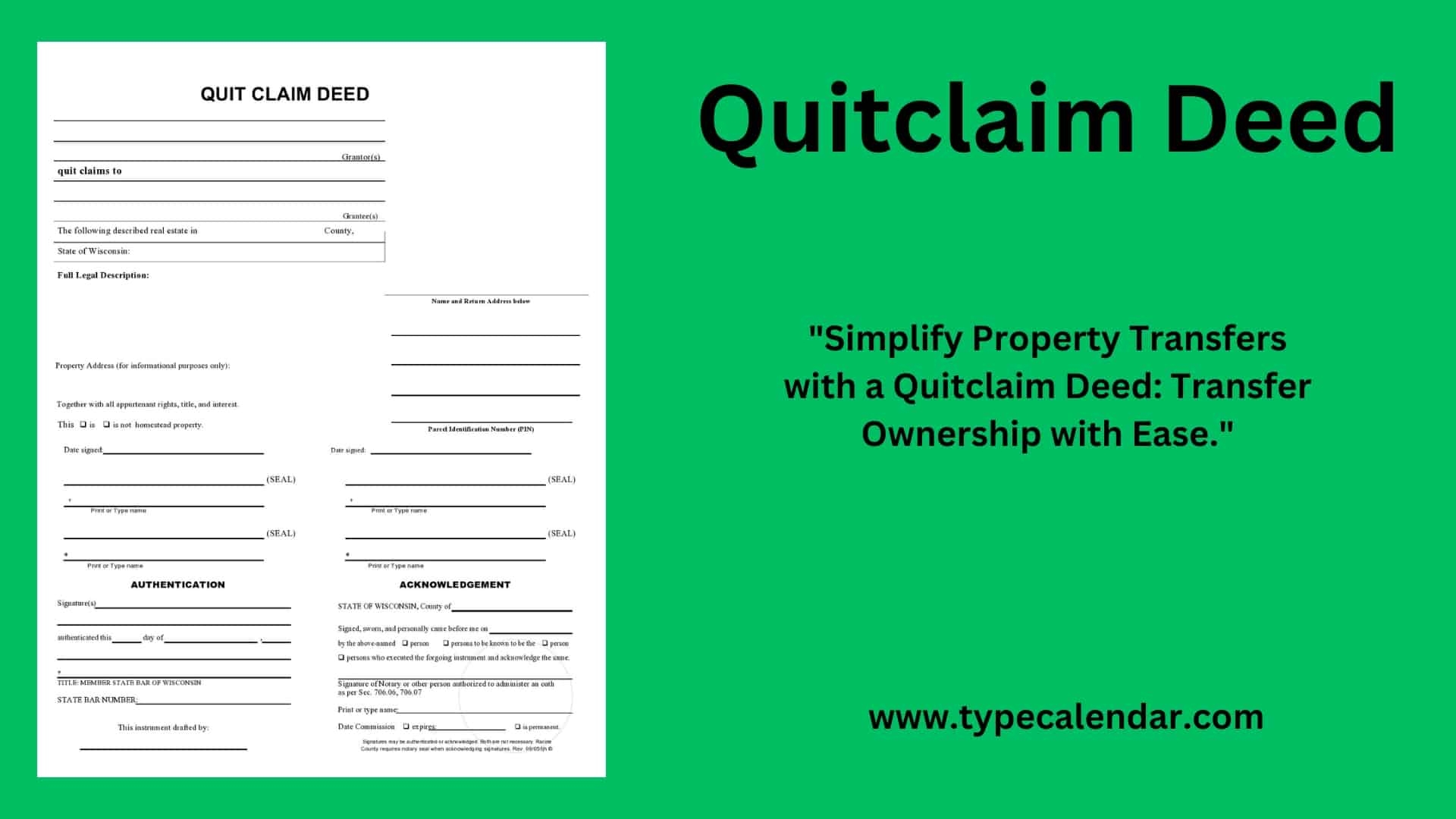 free printable quitclaim deed