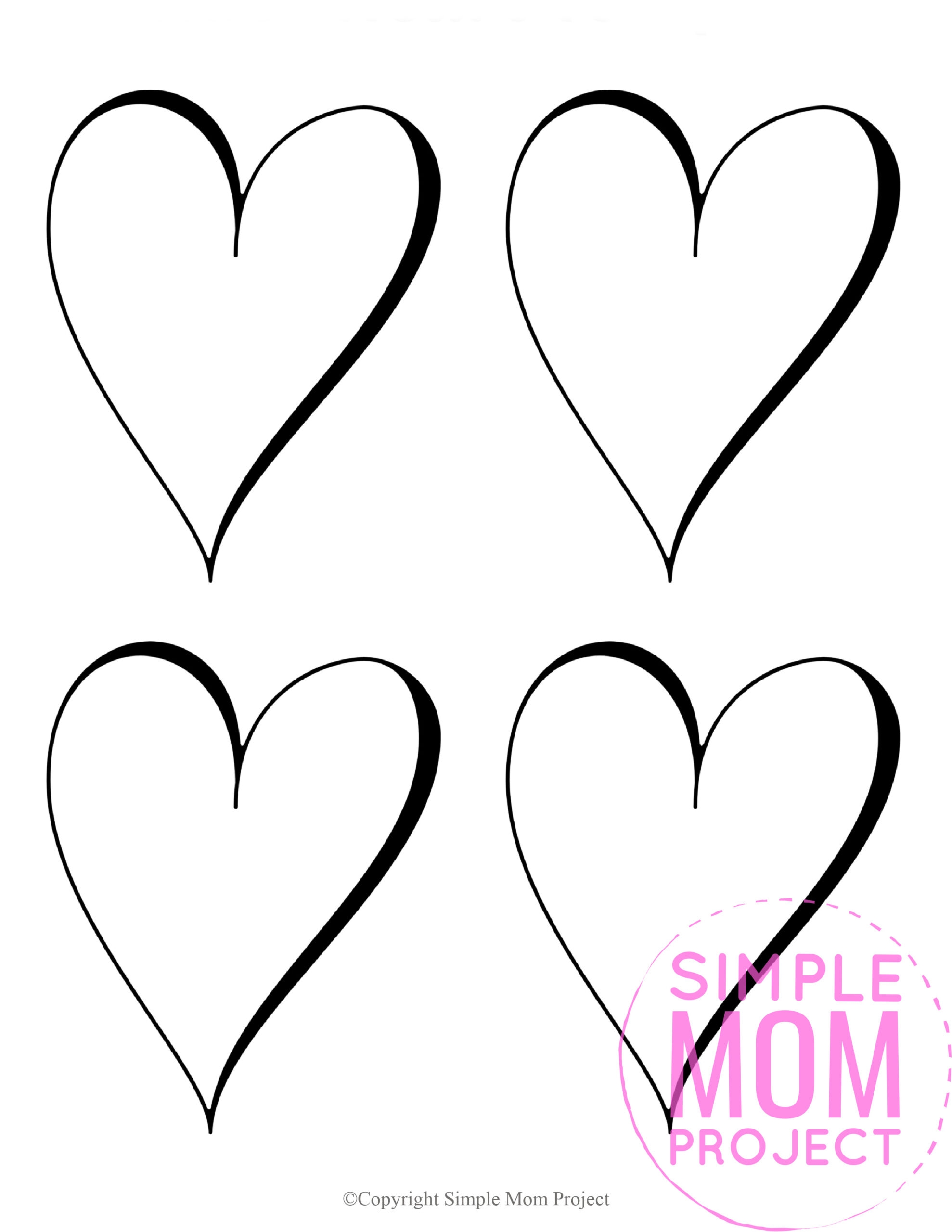 printable hearts to cut out