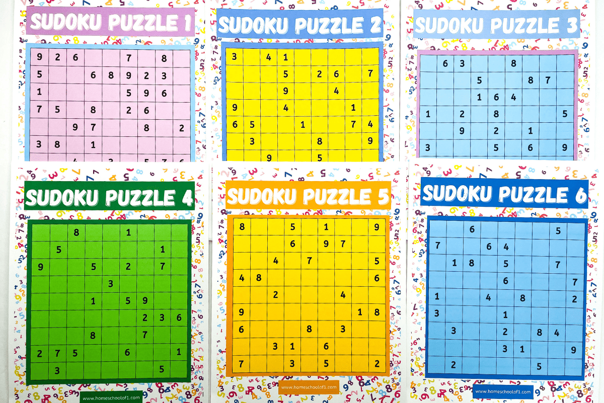 printable sudoku puzzles 3x3
