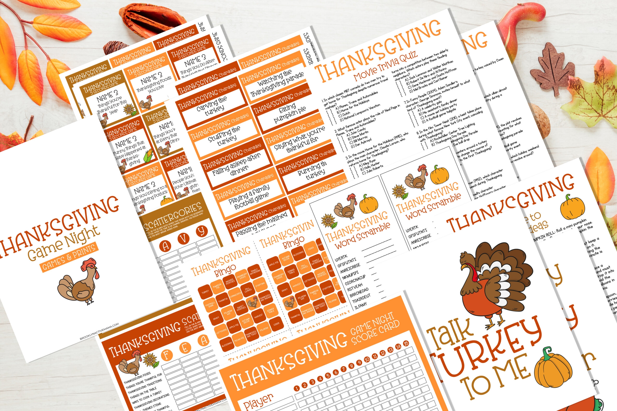 free printable thanksgiving games