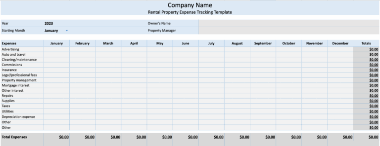 Free Rental Property Expenses Spreadsheet An Alternative