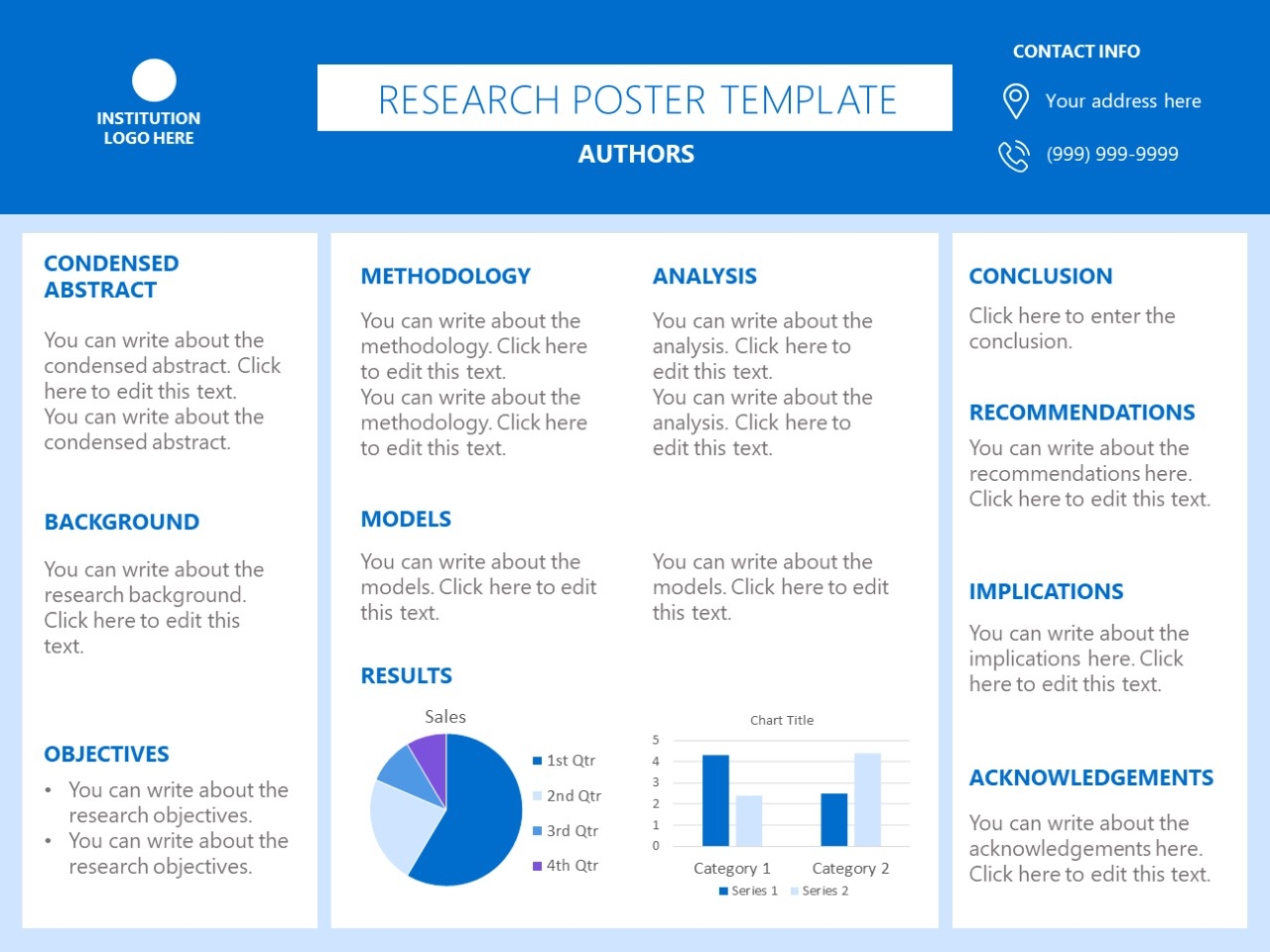 Free Research Poster Template For PowerPoint Google Slides