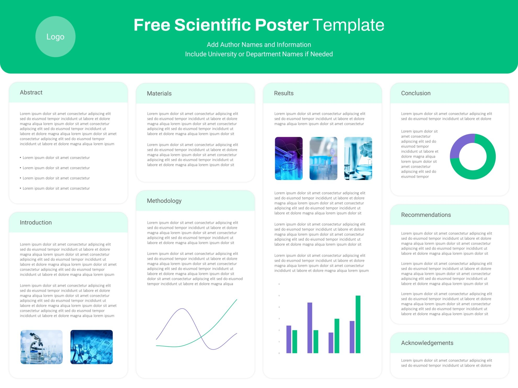 Free Scientific Poster Template For PowerPoint Google Slides
