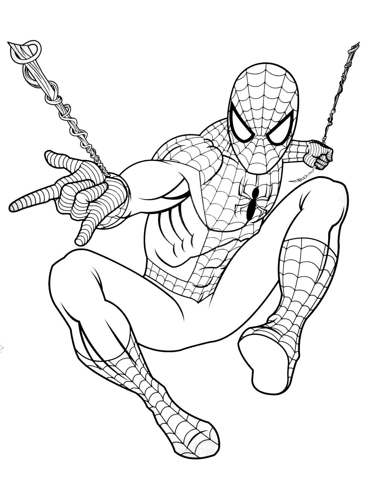free spiderman coloring pages printable
