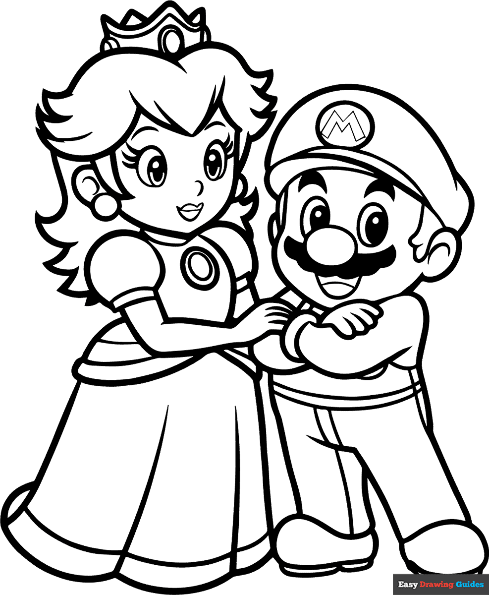 free printable super mario coloring pages