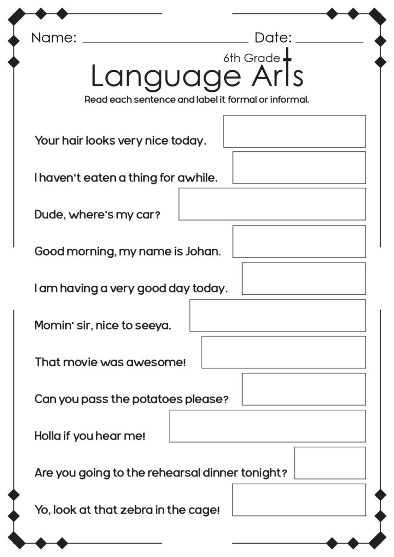 Free Worksheet For 6th Graders Language Arts Download Free Worksheet For 6th Graders Language Arts Png Images Free Worksheets On Clipart Library