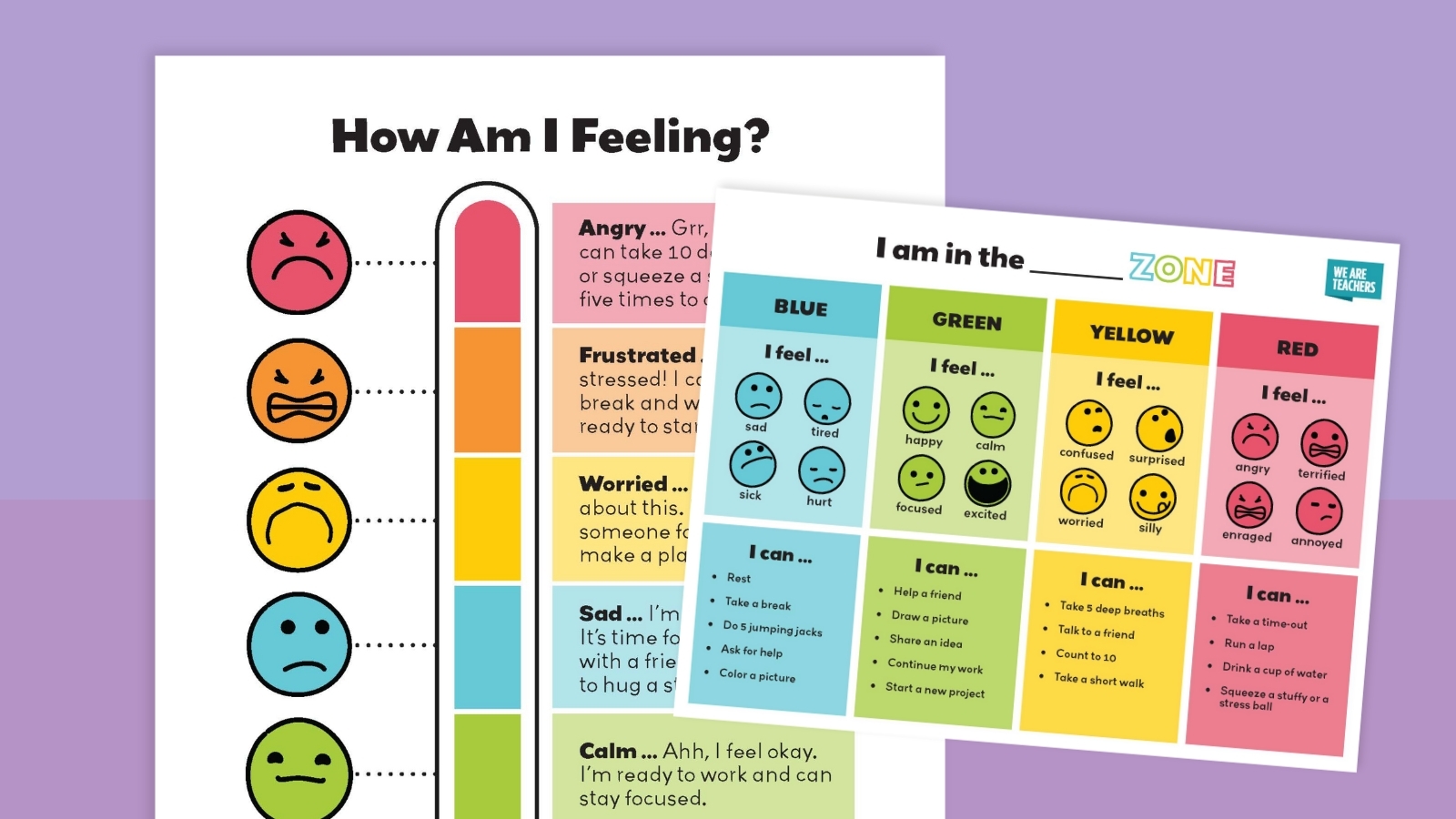 zones of regulation free printables