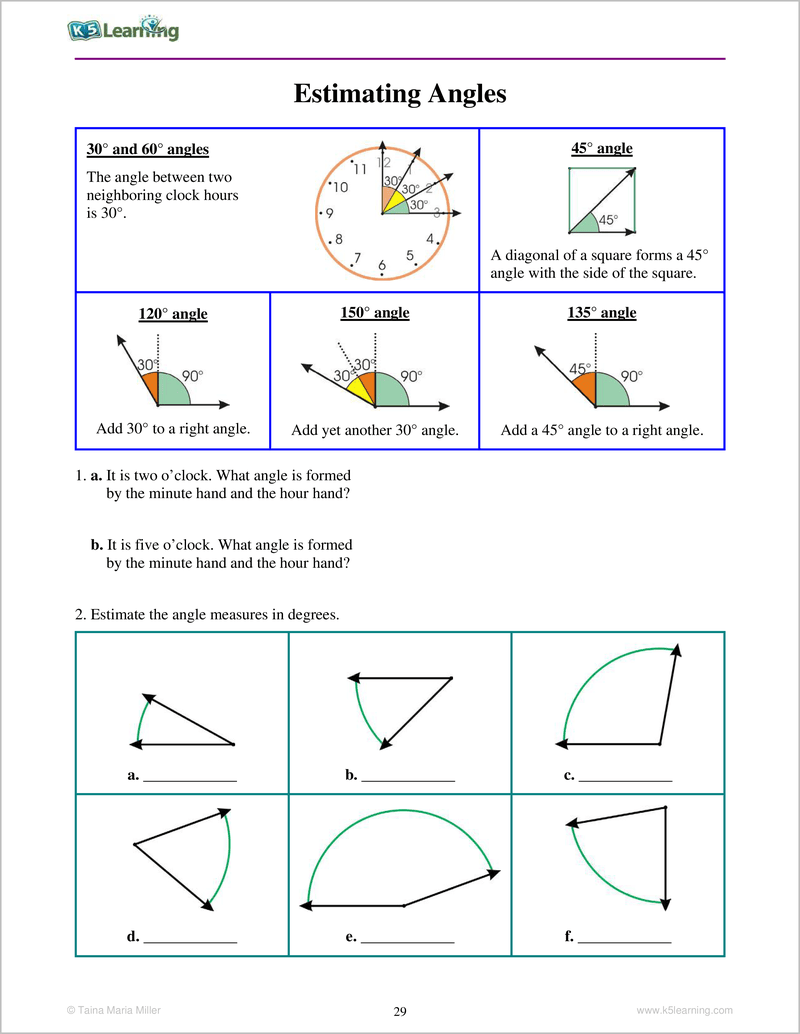 Geometry Workbook For Grades 4 5 K5 Bookstore