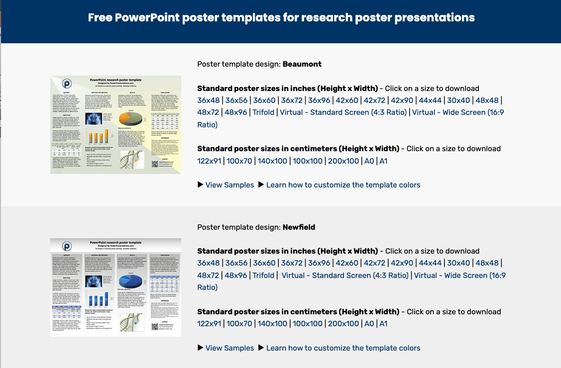 academic poster template google slides