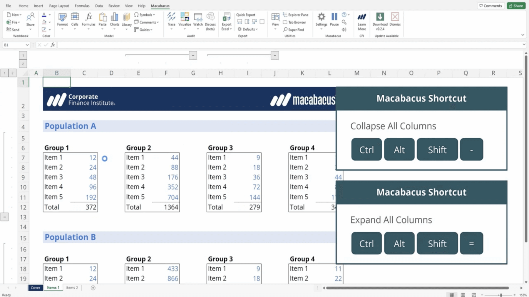 Group Collapse Expand Excel Rows Columns On ALL Worksheets