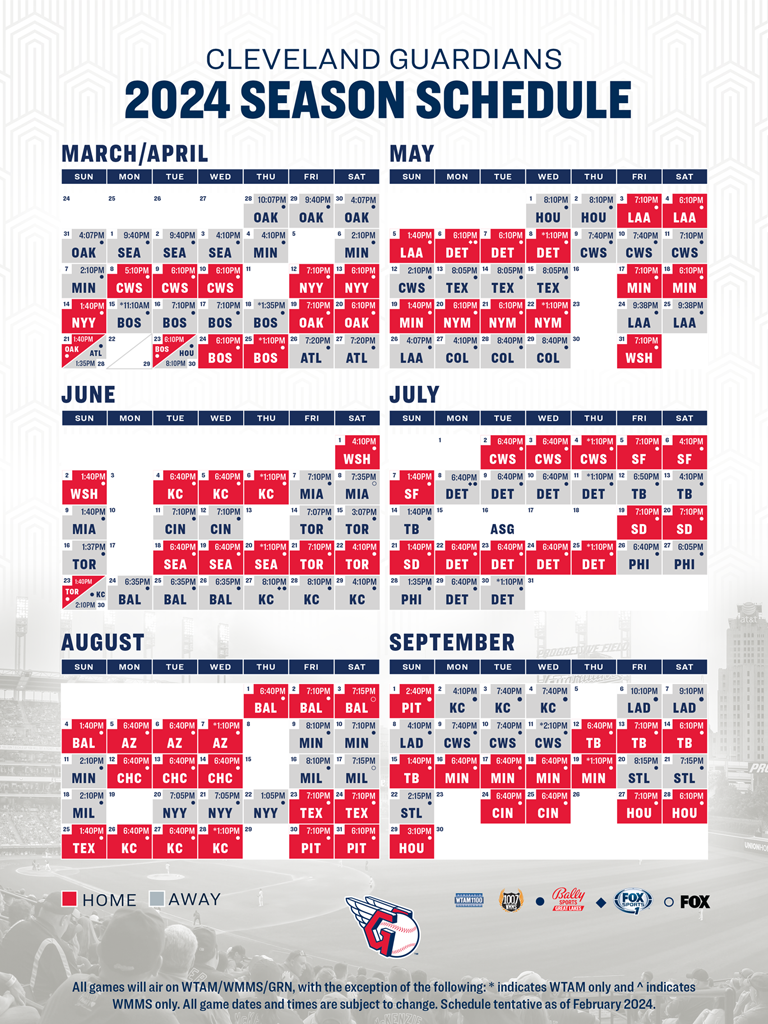 Guardians Schedule