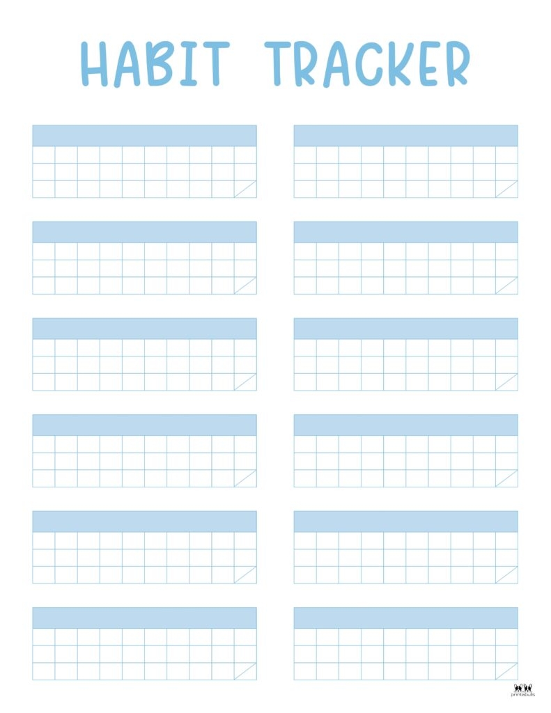 habit tracker printable free